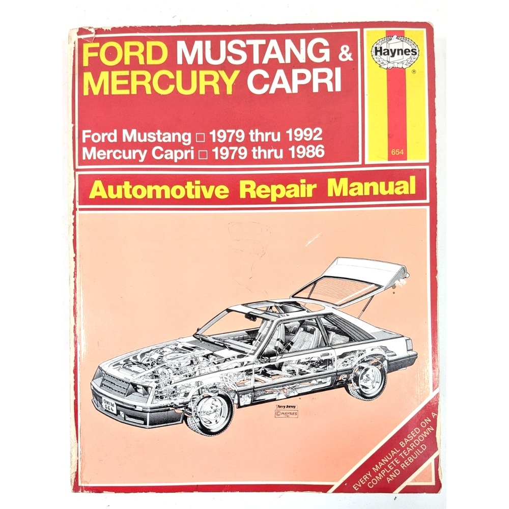 Haynes Repair Manual 654 Ford Mustang 1979-1992 Mercury Capri 1979-1986 Wiring